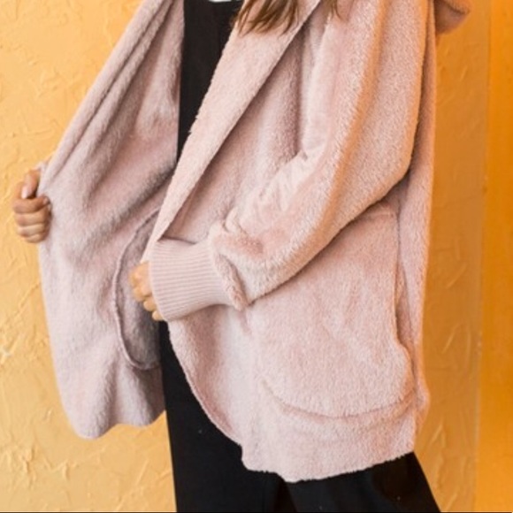 ❄️LAST1️⃣//MAUVE BLANKET CARDIGAN FLEECE HOODIE - Picture 9 of 9
